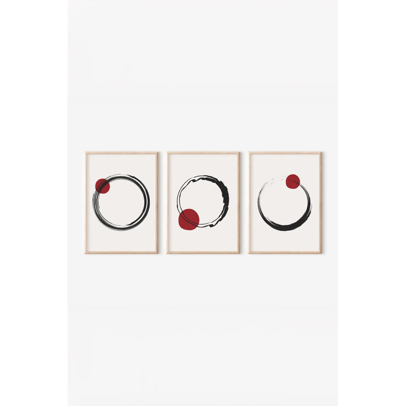 Ensemble de 3 peintures élégantes encadrées décoratives, 12,9 po x 18,9 po | Cadre 100% bois massif (épaisseur: 0,8 pouce), œuvre d'art 100% MDF | Impression numérique éclatante, parfaite pour la décoration de salon et de bureau