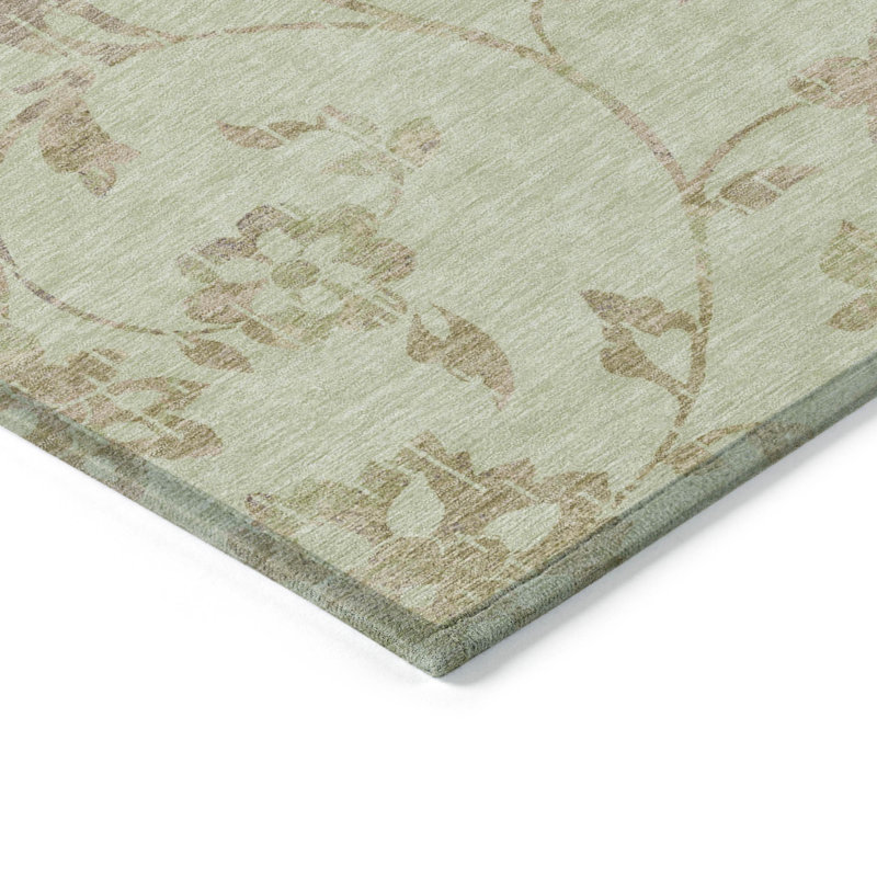 Tapis intérieur / extérieur en polyester tissé à la machine à motif d'aloès tissé à la machine Charysse