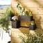 Pot de fleurs mural modulaire avec 4 pots réglables, cadre en métal pour l'intérieur et l'extérieur, présentoir de jardin personnalisable avec système de drainage