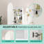 Aishwarya Arched Mirror Cabinet with 3 Shelves, 40W x 80 Hcm Wall Mounted Medicine Cabinet-1866399575