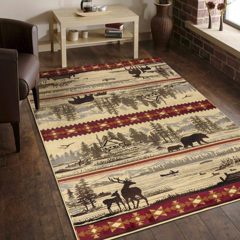 2 pi X 3 pi Tapis Lodge, Rectangulaire 2 pi x 3 pi