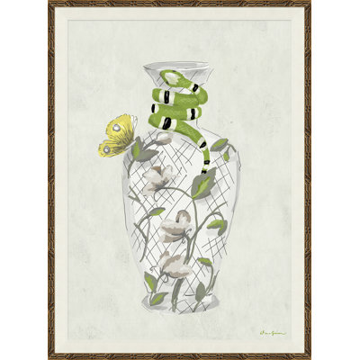 «Sutherland Vase I» par Dana Gibson - Peinture encadrée sur papier