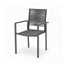Ensemble repas d'extérieur 7 pièces en aluminium et corde tissée, gris + noir + brun-131147215