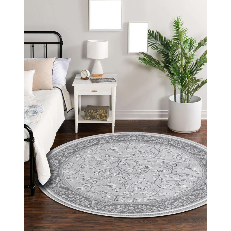 Solid Colour Area Rug, Round 120 cm