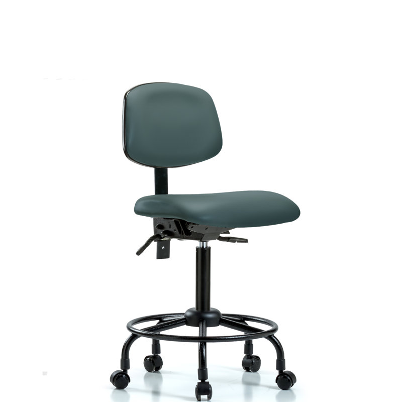Chaise de dessinateur Matilda, Roulettes, Bleu colonial, Inclus