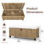 Banc de rangement extérieur en osier