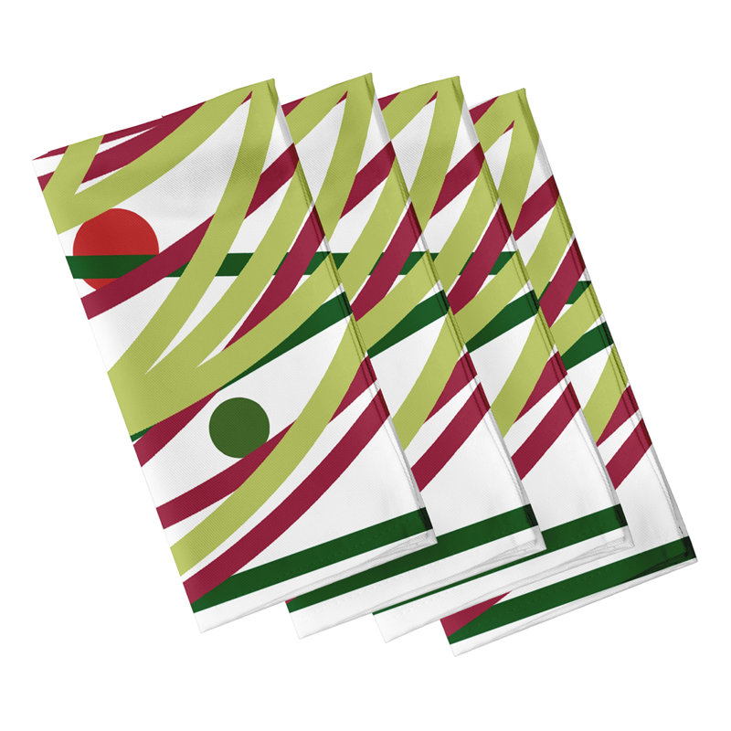 Serviette Jump for Joy Doodle Decorations, Vert