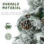 Arbre de Noël enneigé épinette 4 pi avec pommes de pin, arbre de Noël artificiel avec 170 pointes de branches, branches mixtes en PE et PVC, 120 lumières DEL multicolores, 11 modes de clignotement, décorations des Fêtes
