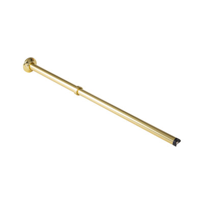 Tringle de coin murale en L antirouille Utopia Alley | Barre de support de plafond verticale pour tringle à rideau de douche, avec bride et œillet, idéale pour relier la tringle de douche