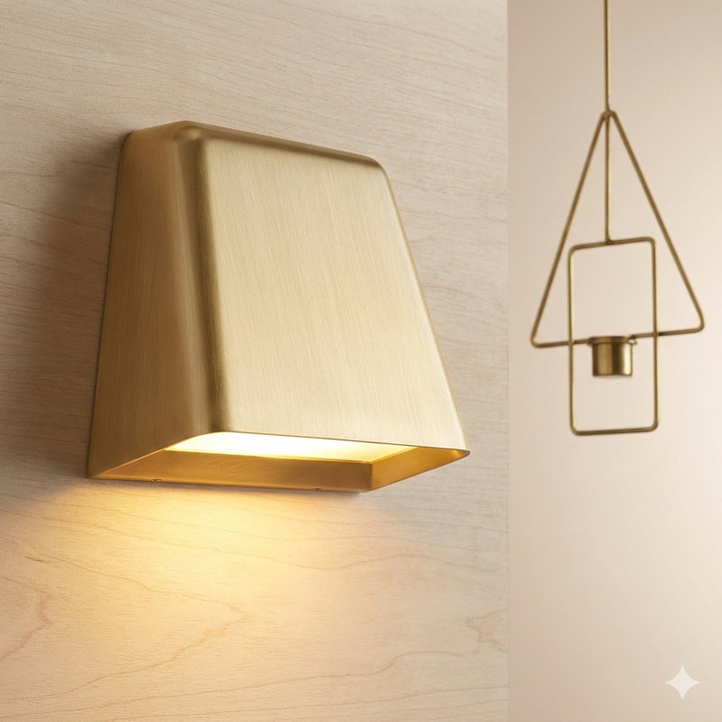 A 5.5-Inch Wall Sconce Featuring A Brushed Brass Finish And Integrated LED Illumination., Brushed Brass