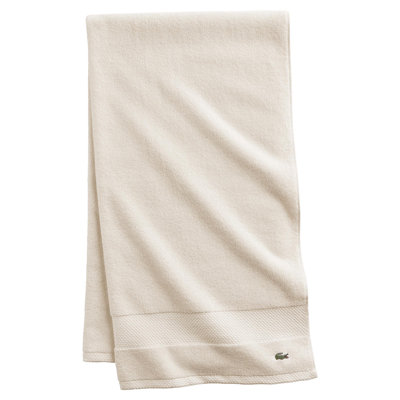 Drap de bain en coton Lacima Heritage 35 po x 70 po, serviettes absorbantes ultra douces avec protection antimicrobienne Micro-Fresh®, certifié OEKO-TEX, drap de bain simple, craie