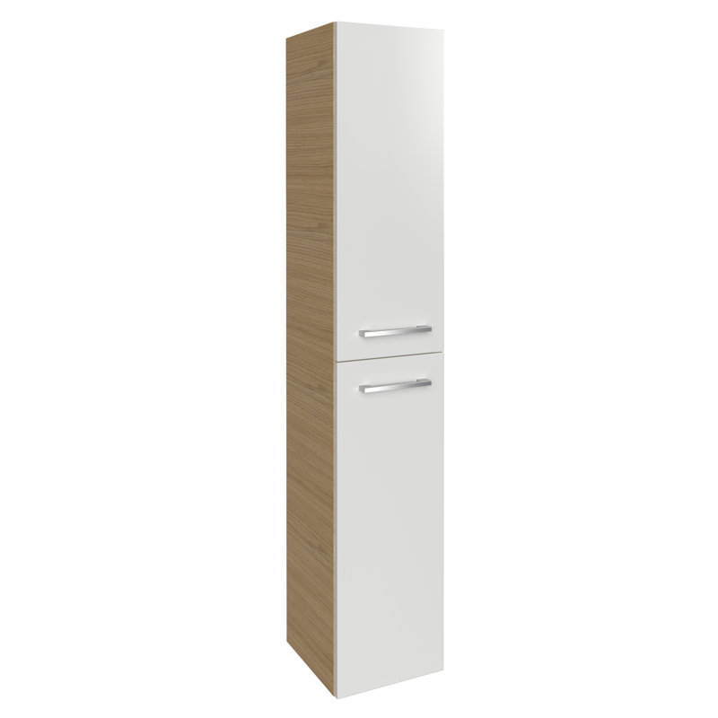 Bathroom Cabinet, Light brown/white, Stop on the right