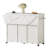 Rolling Wood Kitchen Island With Faux Marble, Storage Cart With Drop Leaf & Power Outlet For Kitchen, Dining Room-1731217197