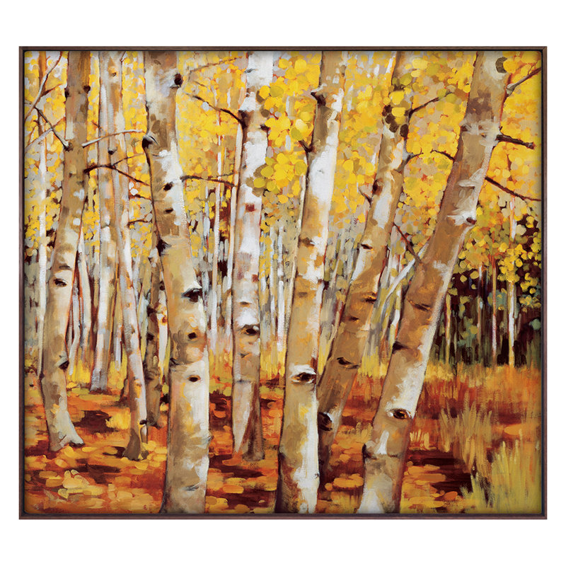 Aspen Grove Print by Waldron, Sarah, Walnut Floater Framed, 33'' H x 36'' W