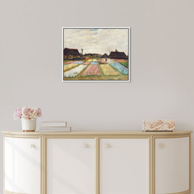 Classique et figuratif par Vincent Van Gogh - parterres de fleurs en hollande impressionnisme par Oliver Gal, art mural