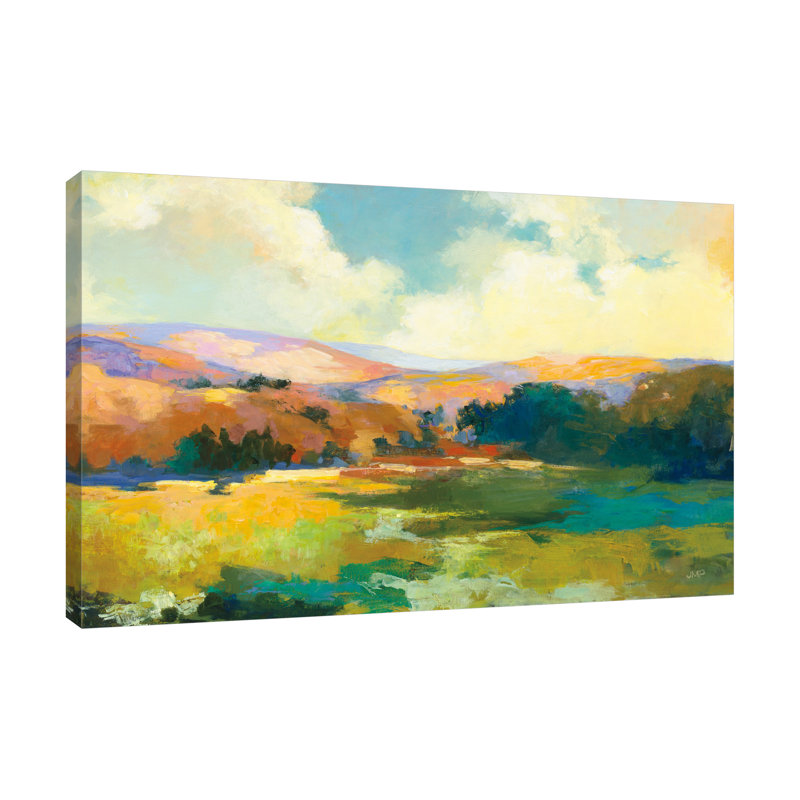 Toile tendue avec châssis «Day Break Valley Crop» par Julia Purinton, H 28 po x l 42 po x P 1,5 po