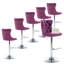 Ensemble de 6 tabourets de bar pivotants en velours capitonné-109334070-128838585