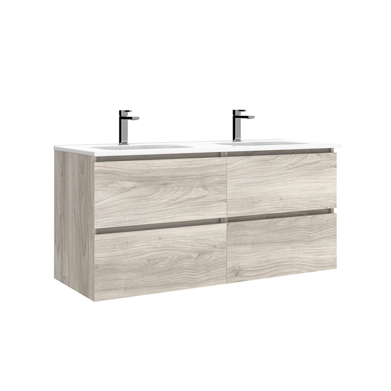 Flora 47.6'' W Double Vanity, Gray Pine
