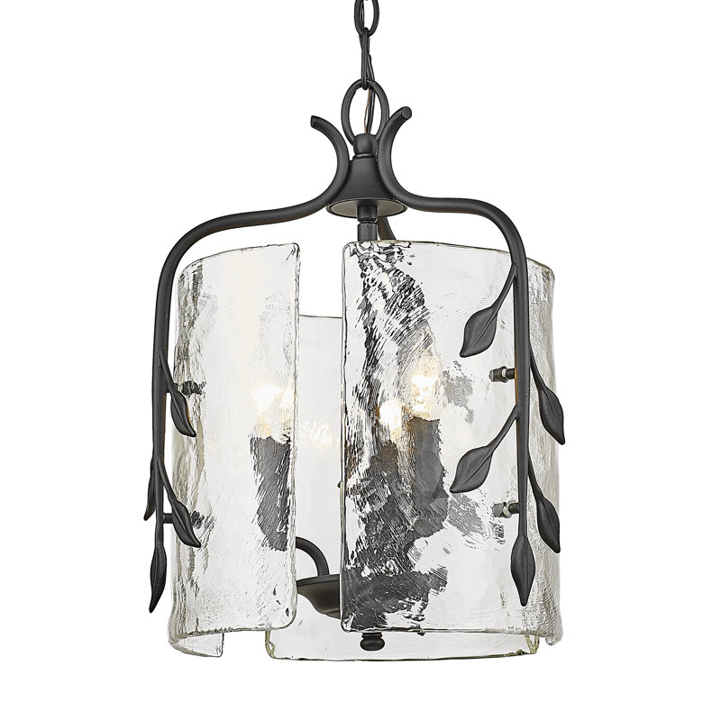 Luminaire suspendu tambour naturel noir à 3 lumières Tiah, Noir