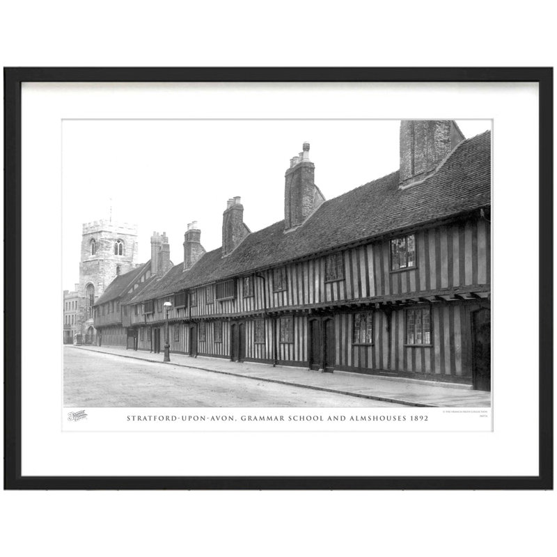 Stratford-upon-Avon, Grammar School And Almshouses 1892 by Francis Frith - Single Picture Frame Print