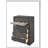 Naima Gray Finish Chest With Five Drawers And Built-In Jewelry Organizer, Perfect For Modern Storage Solutions.-183938123