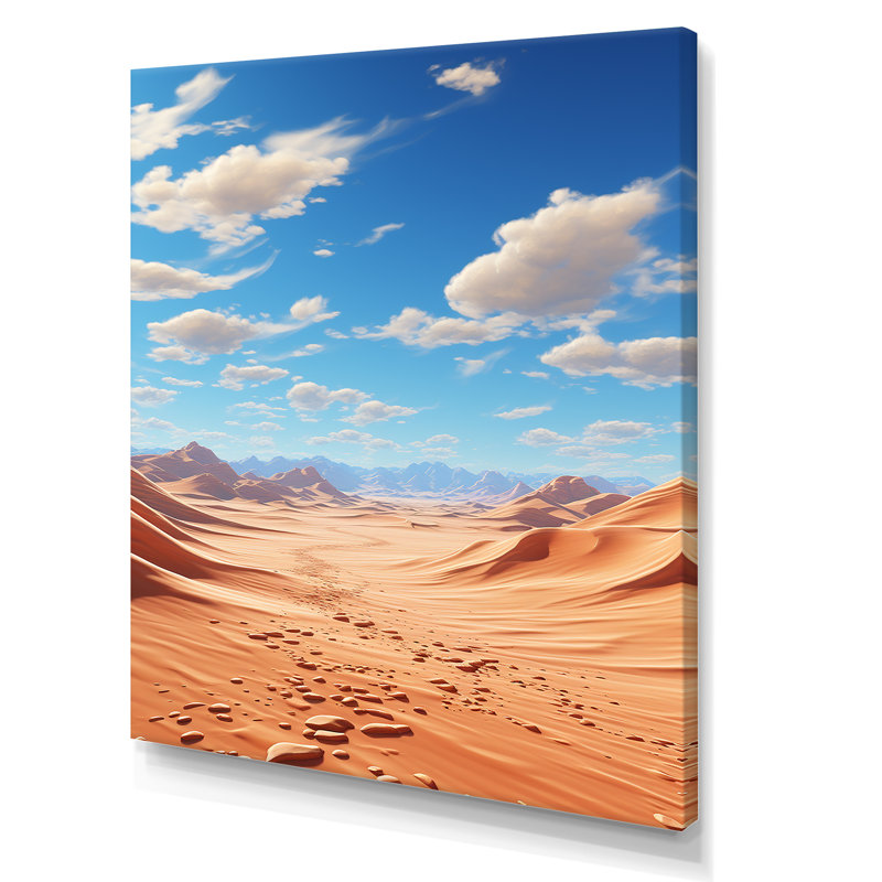 "Horizon panoramique des dunes du désert I", Toile tendue, H 44 po x l 34 po x P 1,5 po
