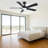 Modern 52" Indoor Matte White Downrod Mount Ceiling Fan with Integrated LED, Remote and  5 Two-Tone Blades-1581397346-1581397347