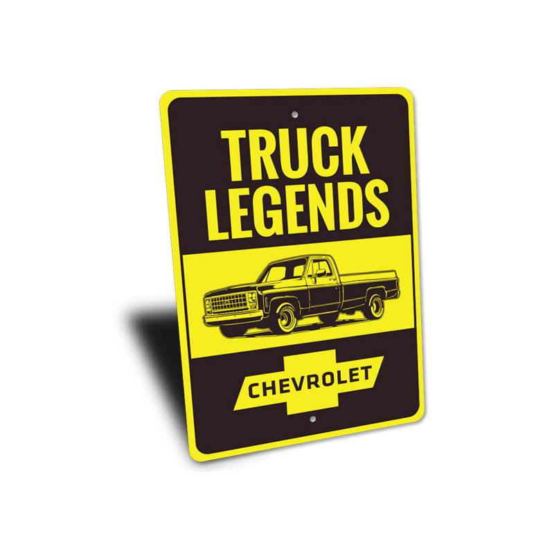 Panneau en aluminium Truck Legends, H 18 po x l 12 po x P 0,06 po