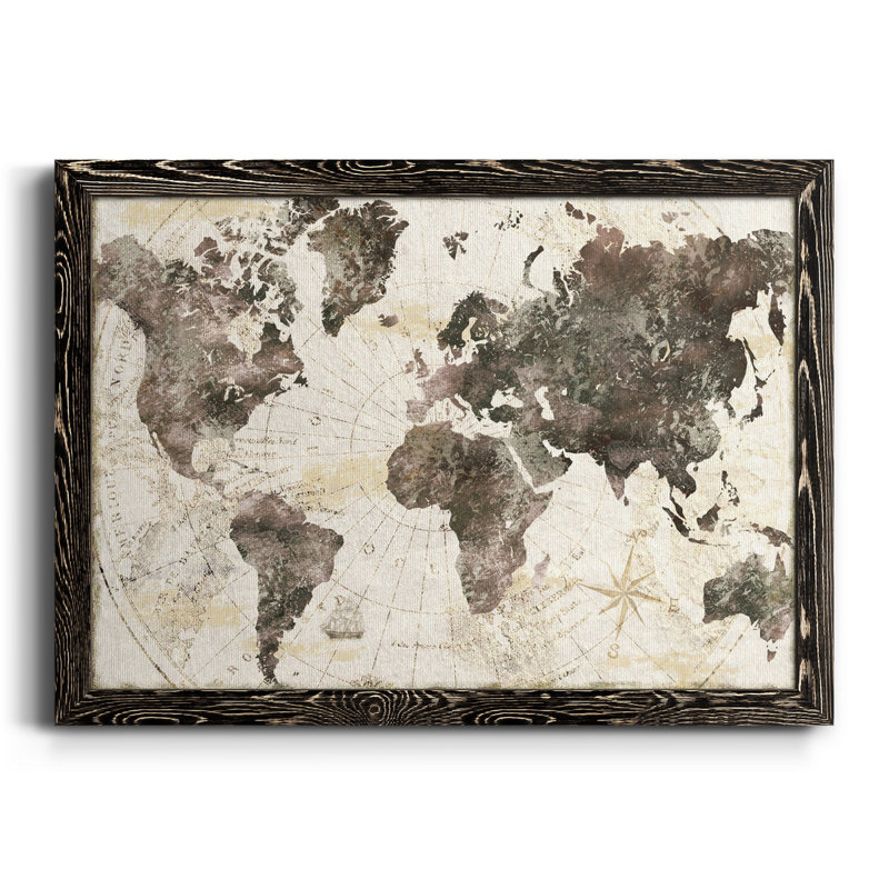 Terra Nova - peinture sur toile encadrée, Toile encadrée noire, H 20 po x l 17 po x P 1,5 po