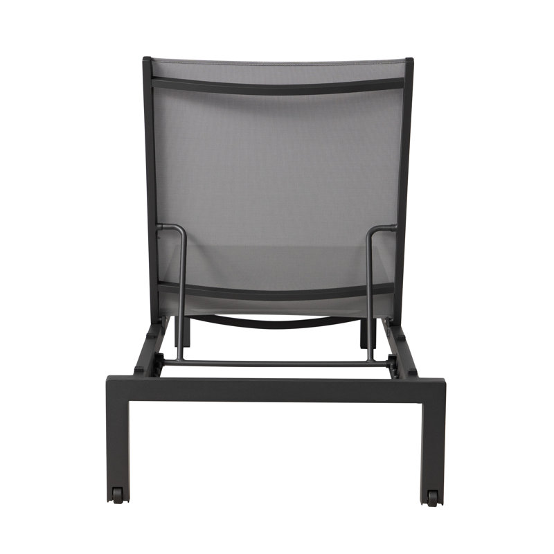Stacking Chaise-Set Of 2, Matte Charcoal