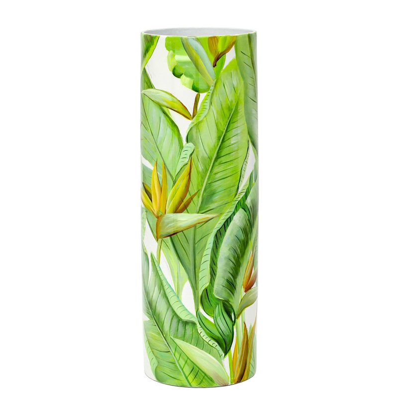 Vase Bird of Paradise, H 22,83 po x l 7,48 po x P 7,48 po