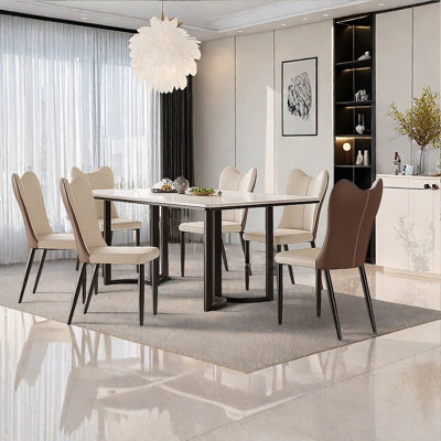 light luxury style sintered stone dining table