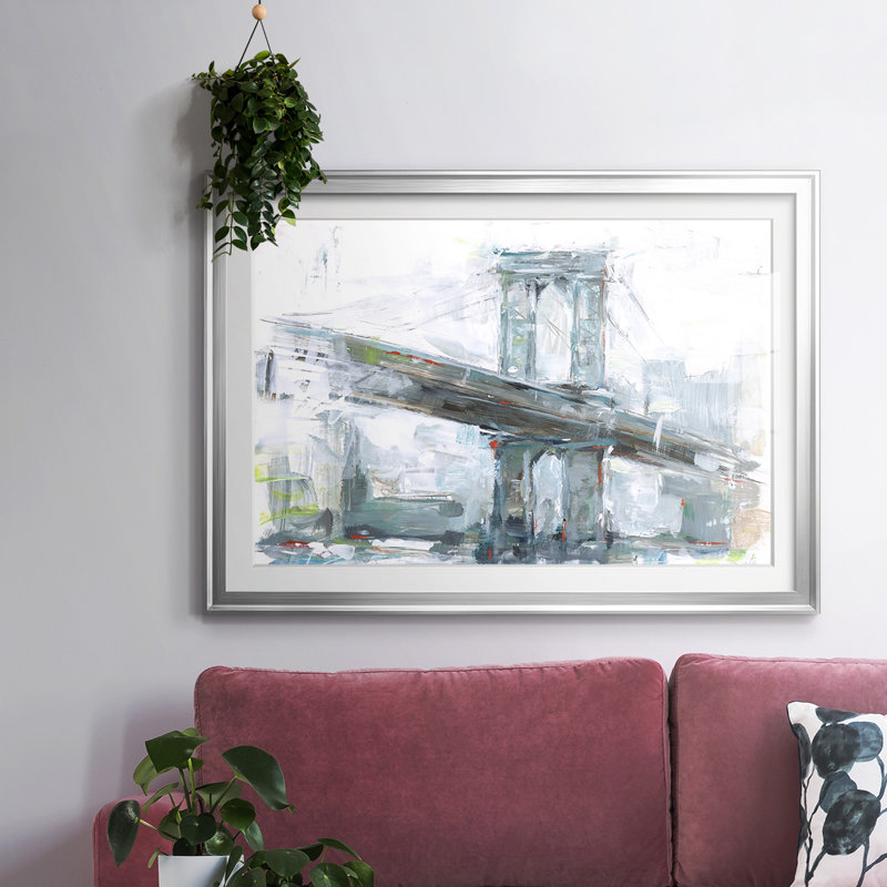 Brilliant City Study IV, reproduction d'art encadrée, Argent, H 15 po x l 21 po x P 1,5 po