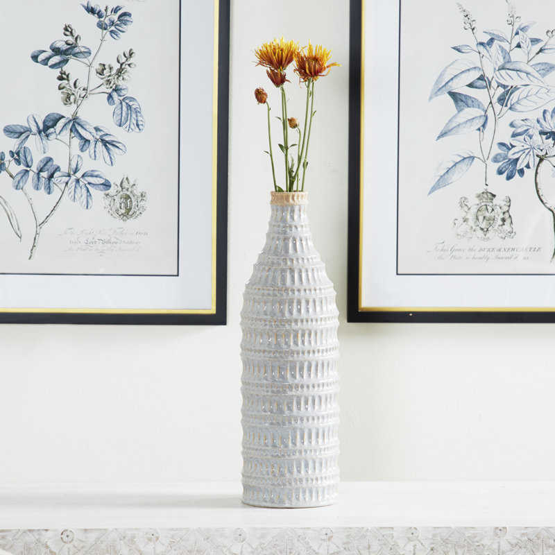 Handmade Ceramic Table Vase, 17" H x 5" W x 5" D