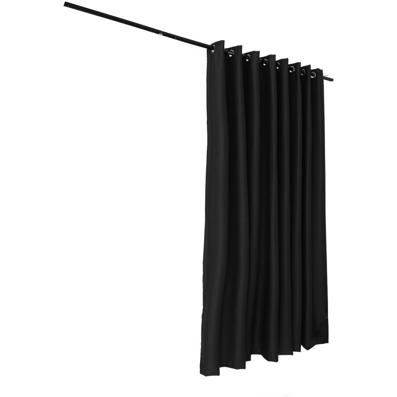 Rideau simple occultant et isolant Emillie, Noir, L 180 po x L 108 po