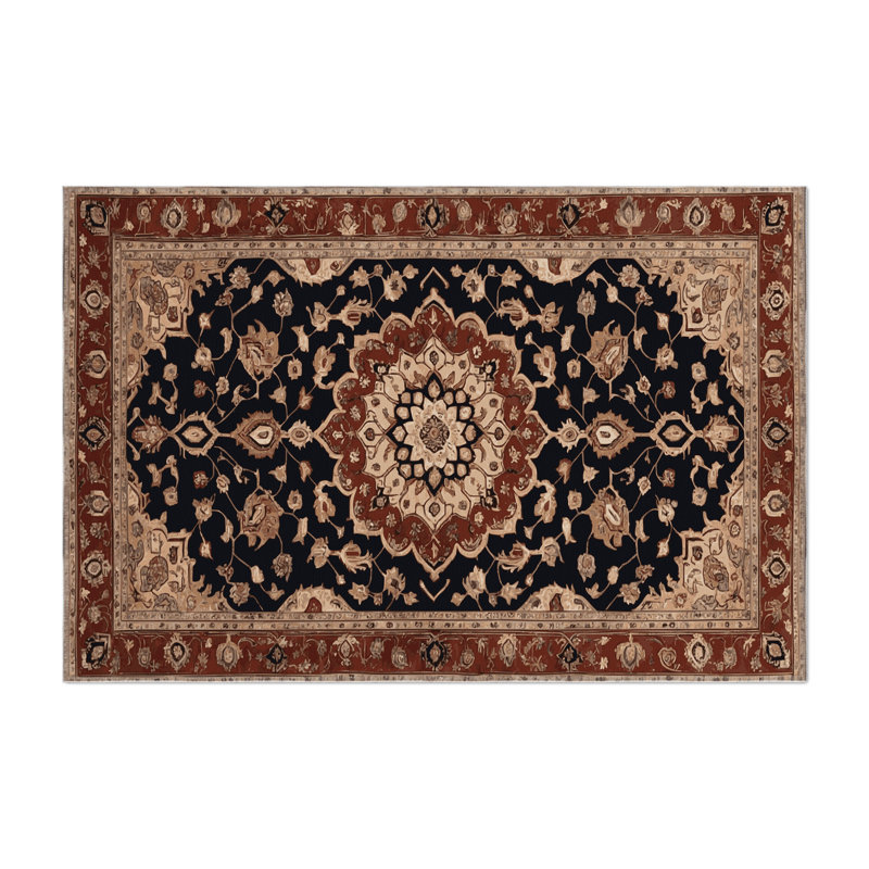 Tapis d'intérieur et d'extérieur persan beige, Rectangle 9 pi x 12 pi