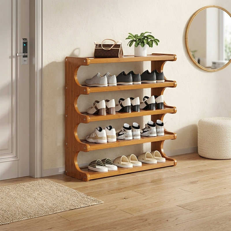Range-chaussures multicouches, conception peu encombrante, 26.77" H x 27.50" W x 9.05" D, 5