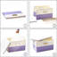 Grande boîte de rangement pliable avec couvercle [3 pièces] Rangement décoratif en lin