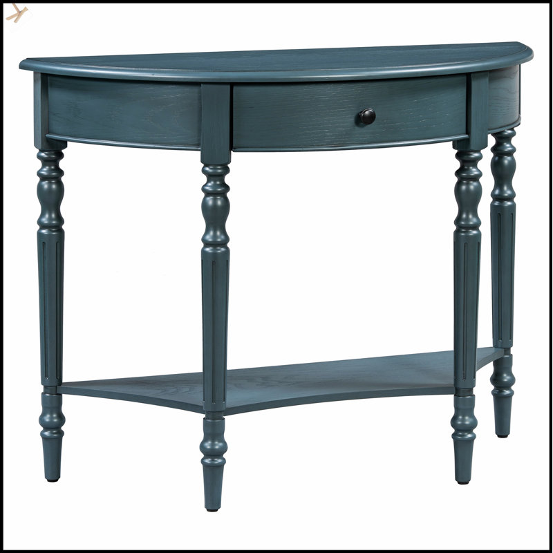 Console avec tiroir et tablette de style campagnard Farmhouse, Navy