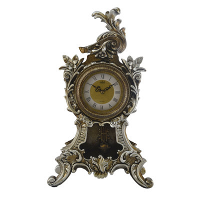 Traditional Roman Numeral Resin Quartz Movement / Crystal Tabletop Clock