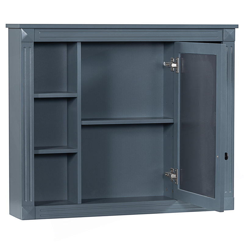 Meuble-lavabo de salle de bain avec lavabo supérieur, armoire à miroir, armoire de rangement moderne avec 2 portes à fermeture douce et 2 tiroirs