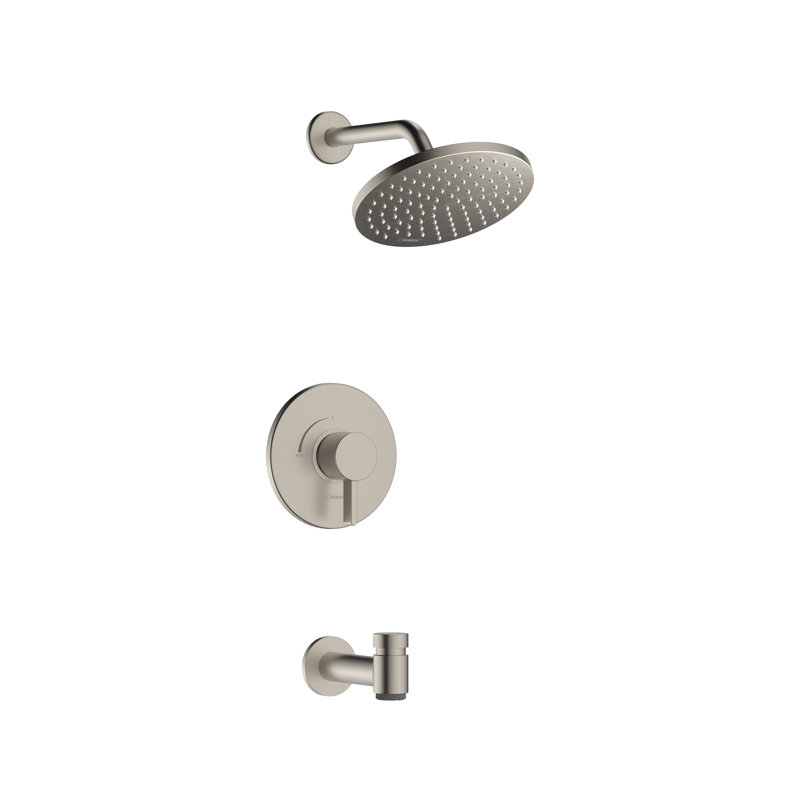 Ensemble de baignoire / douche à pression équilibrée hansgrohe Vernis, Noir mat, 1,75 gallon par minute