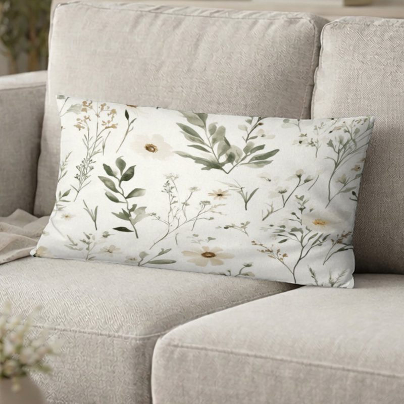 Coussin Country Farmhouse - Coussin Sage Meadow, H 12 po x l 20 po