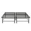 Base de lit en métal pour lit grand et solide, supportant bien le matelas, avec rangement, structure de support de finition noire, assemblage rapide, assemblage rapide,