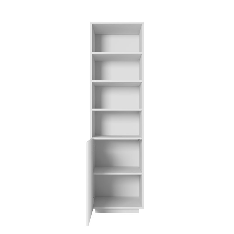 Ayliah 180cm H x 50cm W Standard Bookcase, White Matte
