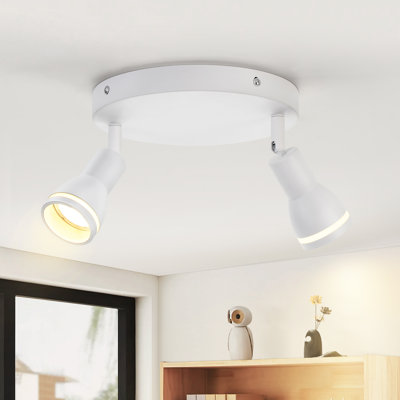 Ceiling Spotlight Gu10 White Modern Acrylic Rotatable 355° Dajonique