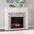 Eseli Darby Home Co 41.75 " W White Electric Fireplace with BTU 5100