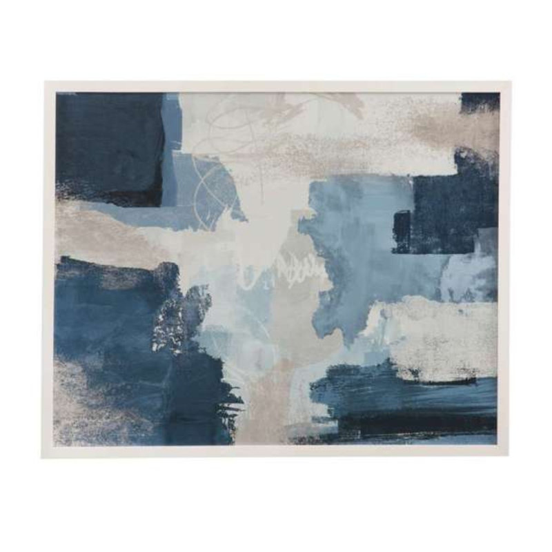 «Blue Construction», reproduction encadrée