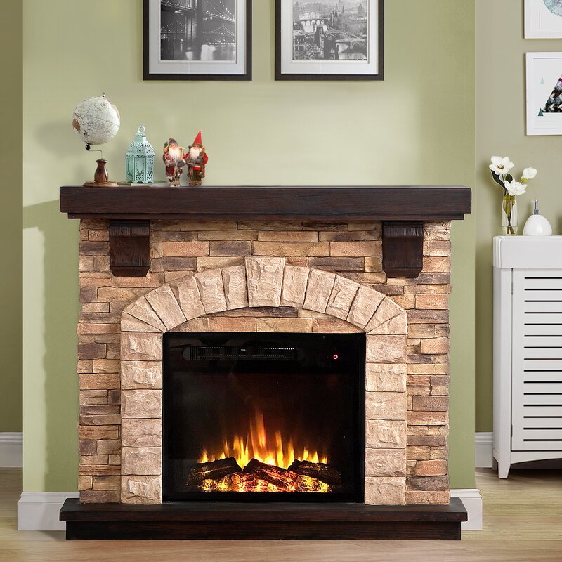 Steelside™ Troy 45'' W Electric Fireplace & Reviews | Wayfair