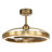 27.3" 3 - Blade Caged Ceiling Fan With LED Lights And Remote Control Included-924077881